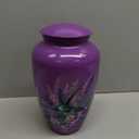 Purple Hummingbird Urns for Human Ashes Adult Female and Male, Decorative Burial Urn, Funeral Cremation Urns for Women and Men Women's Keepsake Urn for Mom or Mother (Purple, Large)