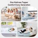 ABENE RV King Mattress Topper for Back Pain Relief, Extra Thick Mattress Pad Pillowtop, Soft Plush Mattress Cover Bed Topper with Deep Pocket, Overfilled Down Alternative Filling, White