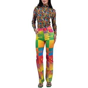 BruceGlen Women's Printed Flare Jean, Size 12