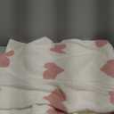 Amazon Basics Fleece Throw Blanket, Reversible Decorative Hearted Pattern for the Bed, Couch and Sofa, 50" W 60" L, Pink Heart
