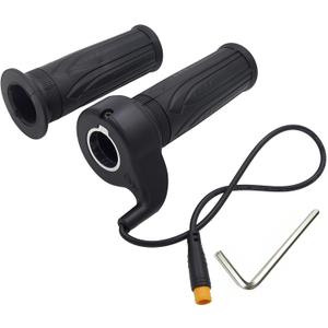 SEMIMO E-Bike 20X Full Twist Throttle Grip  12V-72V Electric Bike Scooter Motorcycle Accelerator for 22.2mm Handlebars with 3-Pin Waterproof Connector