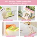 2025 New Mini Foldable Desktop Mop with Self-Squeeze Sponge - Cartoon Bear Cleaning Tool for Wet and Dry Use on Kitchen, Stove, Sink, Countertops, Glass, Bathroom, and Car (Yellow)