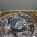 20'' Flush Mount Caged Ceiling Fan with Light, Wooden Low Profile Ceiling Fan with Light and Remote, 6 Speed and Reversible, Farmhouse Bladeless Fan Lights for Bedroom, Kitchen