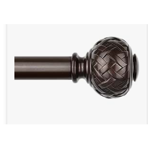 TANGWIN Bronze Farmhouse Curtain Rods for Windows:66120 Inch Heavy Duty Adjustable Curtain Rod for Bedroom Living Room,Boho Decorative Rustic Drapery Rods with Vintage Coastal Finial,Antique Bronze