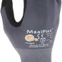 MaxiFlex 34-874 Gloves Seamless Knit Nylon Gloves with Nitrile Coated Micro-Foam Include Grip on Palm and Fingers, L