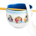 Get Trend One Piece Ramen Bowl 3 Pc Set with Bamboo Chopsticks, Spoon for Kids Teens Adults, 20oz Noodle Bowl, Microwave Safe Anime Gifts for Teens (Multi One Piece)