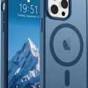 SUPFINE Magnetic for iPhone 13 Pro Max Case (Compatible with MagSafe) (Military Grade Drop Protection) Slim Translucent Matte Shockproof with Anti-Fingerprint Phone Case,Deep Blue