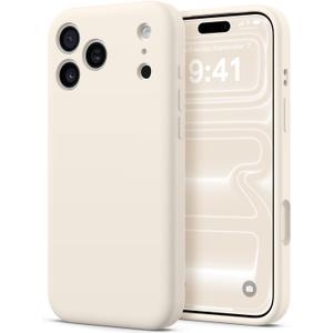 AOTESIER Compatible with iPhone 17 Pro Max Case, Silicone Upgrade [Full Camera Protection][Integrated Camera Control Button] Shockproof Protective Phone Case with Anti-Scratch Lining, Oatmilk
