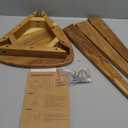 Teak Shower Stool, 17'' Shower Foot Rest for Shaving Legs, Waterproof Teak Shower Seat, Corner Shower Bench, Wooden Step Bench, Organizer Stool, Plant Stand for Living Room Bathroom