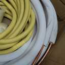 33FT Mini Split Line Set 1/4*3/8 OD HVAC Copper Tube Pipe Extension,3/8 Thickened PE Insulation Coil Air Conditioner Twin Copper Line Heating Equipment Hose with Flared Nuts (33FT (1/4+3/8) with wire)