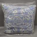 Laura Ashley Home - Throw Pillow with Envelope Closure, Elegant Home Decor for Bed or Sofa (Mila Blue, 18" x 18")