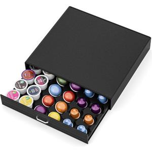 SZQINJI K Cup Holder Drawer 30 Pods Capacity, K Cup Organizer Coffee Pod Holder Compatible With Keurig K Cups for Nespresso VertuoLine/OriginalLine, Black