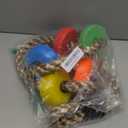 Rainbow Craft Colorful Climbing Rope - 6.5ft with 5 Knotted Foot - Kids Ninja Rope for Ninja Warrior Slackline Obstacle Course Accessories Kids Swing Set Backyard Play