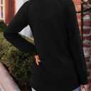 onlypuff Womens Top Long Sleeve Shirts for Women Cute Ladies Top Fashion Fall Tops 2024 Tunic Tops Blouses (Black, L)