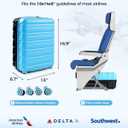 Lekebobor 2 Piece Luggage Set, 16 Inch Carry On Luggage with Cosmetic Case, Hard Shell Underseat Suitcase with Wheels, TSA Lock, Airline Approved, Blue