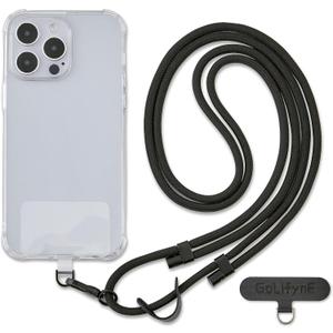 Universal Phone Lanyard, Anti-Theft Crossbody Strap for iPhone 16 Pro Max and Most Smartphones, Adjustable Cell Phone Neck Holder w/ 2 Non-Adhesive Tether Tabs for Men and Women, Black/Black