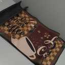 Bencailor 2 Pcs Coffee Kitchen Rugs Non Slip Absorbent Door Floor Mats Coffee Kitchen Decor Welcome Farmhouse Brown Decorative Washable Rugs for Home Indoor 17x30+17x47 Inches (Dark Color)