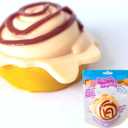 Taba Squishy- Cinnamon Roll (Jumbo) Large, 3.5" Super Soft & Sticky Layered TABA Squishies - Squish, Squeeze, Great for Stress Relief - Sensory / Fidget Play Food Squishy Toys