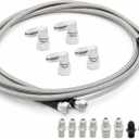6AN 70" Transmission Fluid Oil Cooler Hose Line kit Compatible with Transmission TR6060 C5 C6 AOD 4L80E TH350 TH400 4L60E 700R4 200-4R