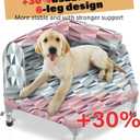 Orthopedic Dog Bed - Beds Bolster,Cooling Elevated Dog Beds with Metal Frame,Raised Dogs Bed,Easy to Assemble,Up to 50 lbs,Small (24.5" L x 24.5" W x 6.7" Th)