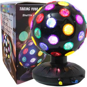 Spinning 6 Inches Disco Ball Light Adjustable Rotating Speed Light Brightness Party Lights Dj Strobe Lamp with 1M/ 3.28ft USB Cable for Birthday Gathering Club Decorations (USB / Battery Powered)