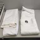 NICETOWN 100% Blackout Window Curtain Panels, Cold and Full Light Blocking Drapes with Black Liner for Nursery, 84 inches Drop Thermal Insulated Draperies (White, 2 Pieces, 52 Wide Each Panel)