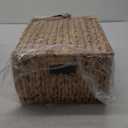 Wicker Storage Baskets with Lid, Set 3 Basket With Lid Decorative Storage Rectangle Wicker Storage Basket Large Rattan Storage Box Hyacinth Baskets