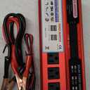 2000 watt Solar Power Inverter, Solar Power Inverter 12V DC to 110V-120V AC Converter with 3 AC Outlets 2 USB Charging Port, LCD Display for Off-Grid Solar Power System, RV, Truck, Home