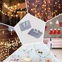 50 Pack Hooks with Adhesive Strips for Outdoor String Lights - No Damage, No Tools, No Holes, Waterproof and UV-Resistant, Perfect for Christmas and Patio,Garden Decor, Cable Holders for Hanging