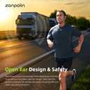 Open Ear Headphones Bluetooth Bone Conduction Wireless Headphones, 2025 New Bluetooth 5.3 Wireless Sports Earbuds with Mic, 12HRS Playtime IPX5 Waterproof Earphones for Exercise Workouts (Black)