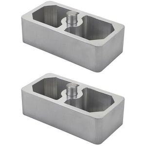 1-1/2 Inch Aluminum Leaf Spring Lowering Block - Universal, Versatile for Ride Height Adjustment, 2.5" Wide x 5" Long, Allows Up to 4" Lowering, Multiple Thickness Options, 2 Pack