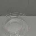 Red Co. Set of 3 Sizes (10", 8", 7") Acrylic Round Cylinder Display Nesting Riser Stands with Hollow Bottoms, Glossy White