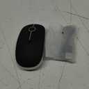 VssoPlor Wireless Mouse, 2.4G Slim Portable Computer Laptop Mouse with Nano Receiver Quiet Silent Optical Mice for Notebook, PC, Laptop, Computer-Black