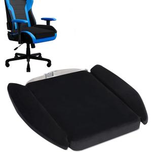 Gaming Chair Seat Cushion Pillow for Men Game Gaming Computer Chair Cushion Pad Extra Large Wide Memory Foam with Strap Long Sitting Gamer Black