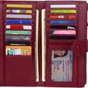 Bveyzi Women Soft Leather RFID Blocking Bifold Slim Wallets Ladies Credit Card Holder Double Zipper Pocket | Soft, RFID Blocking, Bifold, Slim, Credit Card Holder, Double Zipper Pocket