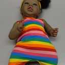 HOOMAI Lifelike Reborn Baby Dolls with Soft Body African American Realistic Girl Doll 22.8 Inch Best Birthday Gift Set