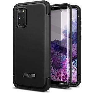 SURITCH for Samsung Galaxy S20 Plus Case, [Extra Front Frame] Full-Body Heavy Duty Rugged Shockproof Protective Phone Cover with Built-in Screen Protector for Samsung S20 Plus 6.7 Inch - Black