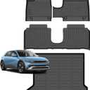 for Hyundai ioniq 5 Floor Mats 2025-2026(Limited Models)(with Sliding Console), TPE Automotive All Weather Custom Car Floor Mats Cargo Liner Full Set for Hyundai ioniq 5 Accessories 2025-2026
