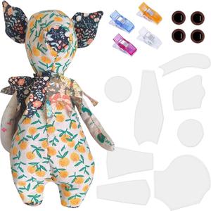 15IN Memory Bear Sewing Patterns Template Ruler Set with Instruction Manual, Memory Bear Patterns Templates for Sewing (Pig 13'' 17 Set)