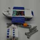 CUTE STONE Cargo Ship Toy & Gantry Crane, Toy Boat and Crane Playset with Sounds & Lights, Transport Containers, Push and Go Vehicle Cars, Kids Play Boats for Boys Girls