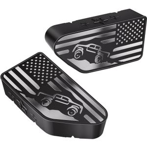 Bed Rail Stake Pocket Covers for GMC Chevy Silverado/GMC Sierra 1500(2019-2024 2025 2026), GMC Sierra 3500HD(2020 2021 2022 2023)/2500, Truck Caps Rear Holes Plugs Covers (Car(Black/Silver))