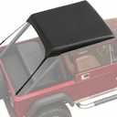 Bikini Top for Jeep CJ7, CJ8 & YJ Models, Reinforced Stitching, Heavy-Duty Sun Shade & Soft Top Replacement Cover for '76-86 CJ7, '81-85 Scrambler CJ8 & '87-91 Wrangler YJ Models