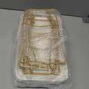 HAPPY KIT 3 Tier Serving Tray Set with Gold Freely Combinable Rack,12 Inch Tiered Tray Stand,Widened Porcelain Platters,Decor Cupcake Stand for Christmas Party Display,Dessert Trays Collapsible (12.5" x 17" x 8.5")