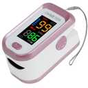 Pulse Oximeter Fingertip, Oxygen Meter Finger Pulse Oximeter, Oximeter Finger with Pulse, Blood Oxygen Saturation Monitor, Large LED Display Oximetry with Lanyard (Rose Gold)