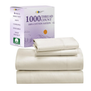 1000 Thread Count Full Size Sheet Set, Winner Architectural Digest Best Sheet, 100% Cotton Sateen, Softer Than Egyptian Cotton (Creamy Beige)