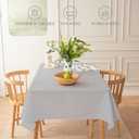 BYDOLL Table Cloth Sliver Gray 70x108 Inch Tablecloth for 8 Foot Rectangle Tables Outdoor Washable Wrinkle Free and Spillproof Polyester Tablecloth for Festival Camping Picnic Party Cover