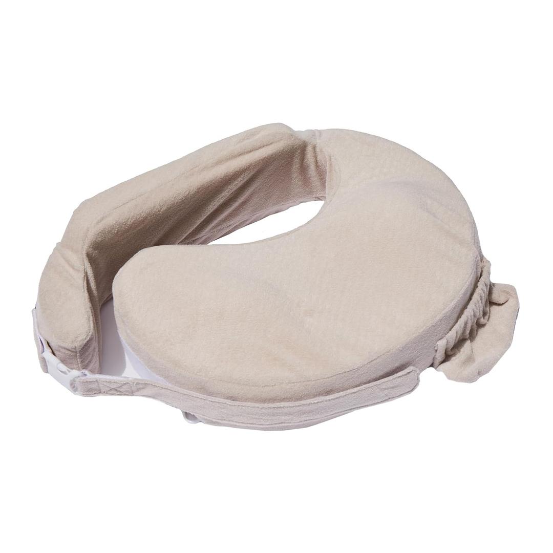 My Brest Friend Nursing Pillow - Deluxe - Enhanced Comfort w/Slipcover - Ergonomic Design for Ultimate Breastfeeding Support for Mom & Baby - Adjustable Backrest and Handy Side Pocket, Soft Sand