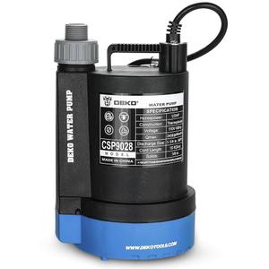 DEKOPRO Submersible Water Pump 1/3 HP 2450GPH Utility Pump Thermoplastic Electric Portable Transfer Water Pump with 10-Foot Cord for Pool Tub Garden Pond Draining