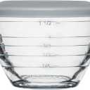 Anchor Hocking Glass 6 Piece 2 Cup 4-IN-1 PREP BOWL (Clear), Pack of 2