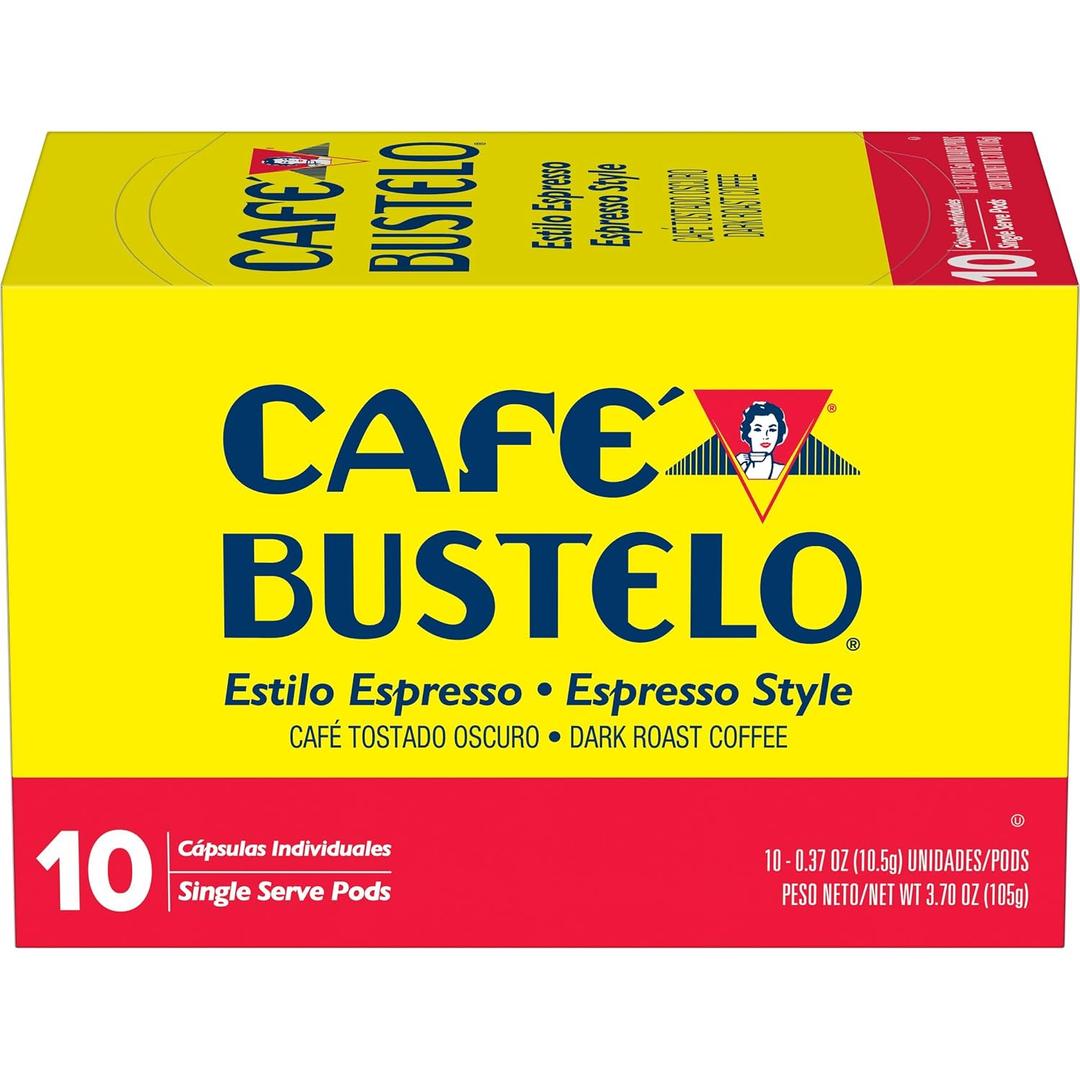 2 x Caf Bustelo Espresso Style Dark Roast, Single Serve Coffee Pods, 10 Count (Pack of 1)